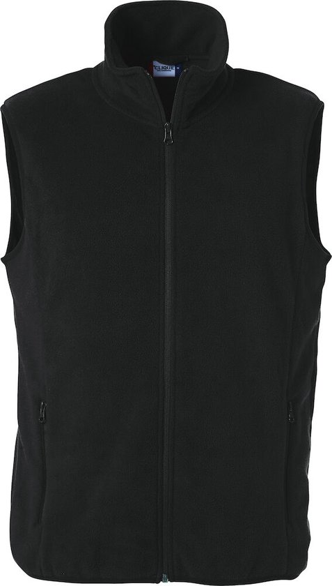 Clique Basic Polar Fleece Vest Zwart maat 4XL