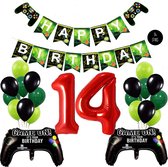 Snoes Mega Game Gamers Helium Verjaardags Ballonnen Feestdecoratie Red Cijfer Ballon nr 14