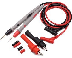 Testkabels voor multimeters - incl. krokodillemklemmen - 1000V/20A - siliconen - 0,80 meter