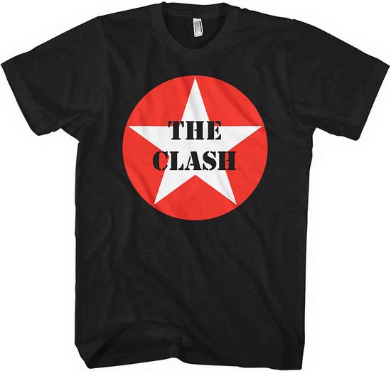 The Clash - Star Badge Heren T-shirt - 2XL - Zwart