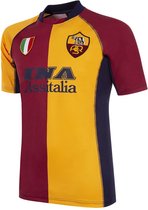 COPA - AS Roma 2001 - 02 Retro Voetbal Shirt - XL - Rood; Oranje