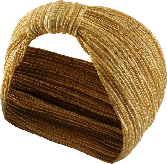 Emilie collection - haarband - satijn - goud - strik