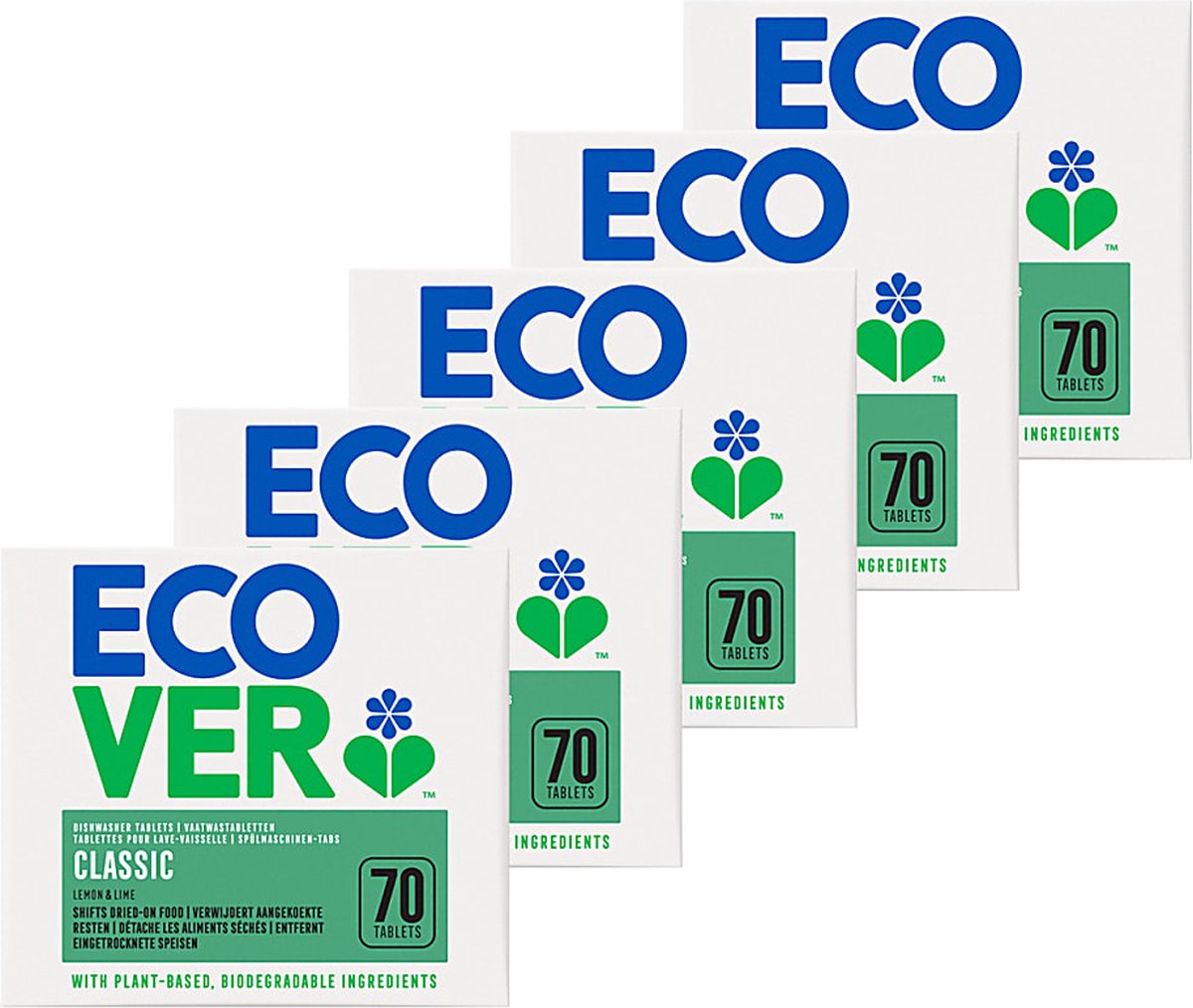 Goedkoopste Ecover Vaatwastabletten 5x70