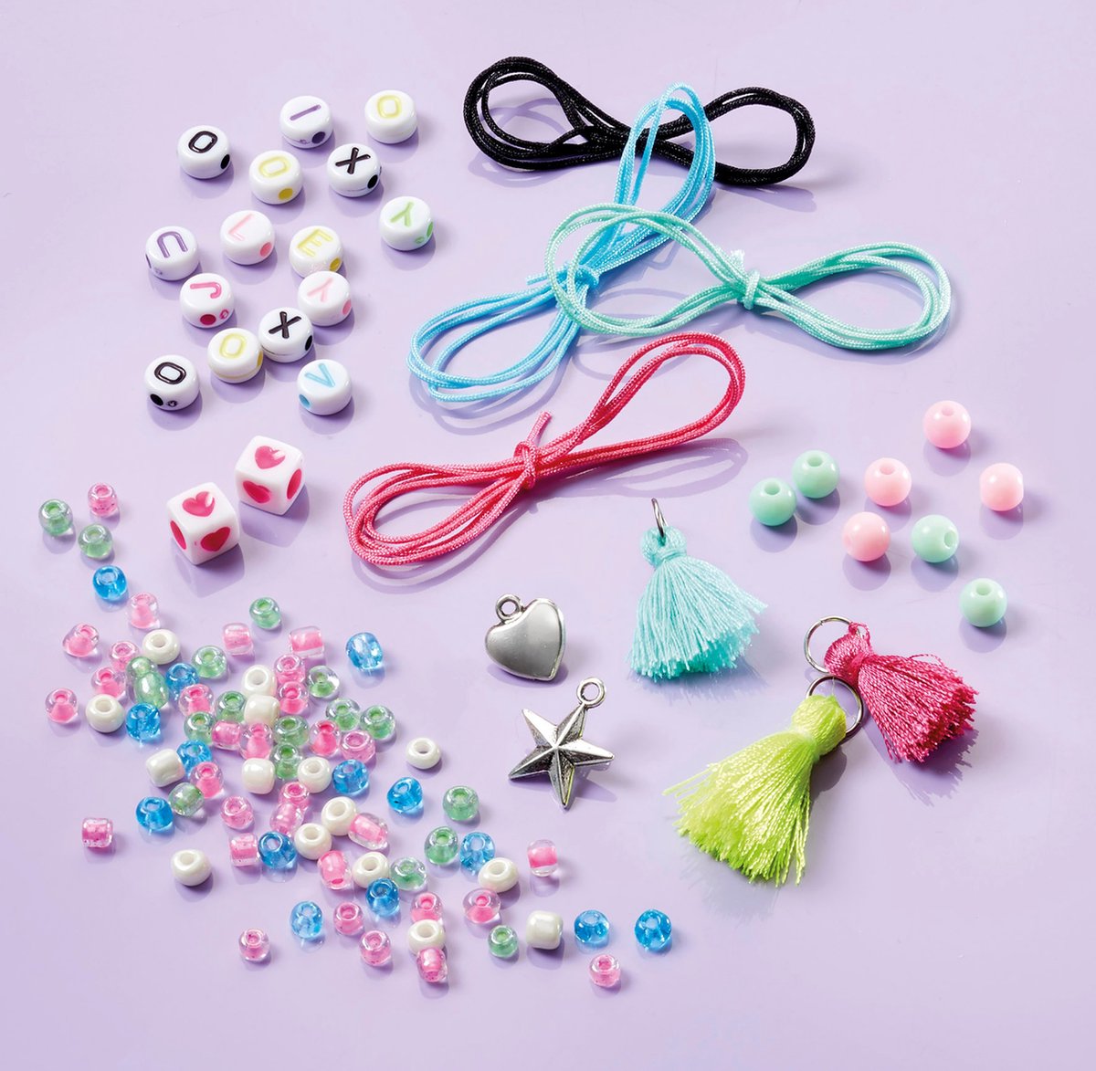 Totum 4 letter armbandjes maken - speelgoed meisjes vanaf 4 jaar - sieradenset knutselen - cadeau tip creatief vriendschaps armbandjes — afbeelding 10
