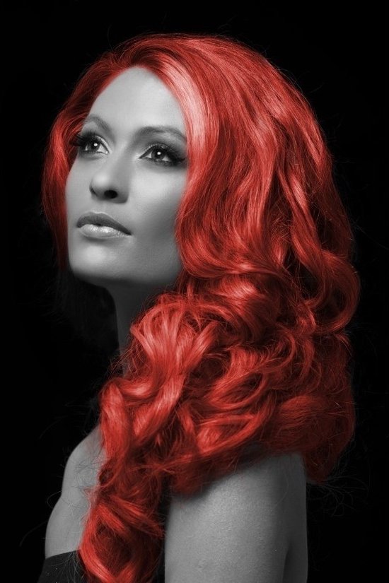 Teinture capillaire Smiffys Carnival - rouge - bombe aérosol - 125 ml -  laque pour cheveux