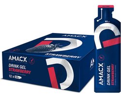 Amacx Drink Gel - Sportgel - Energy Gel - Energiegel - Strawberry - 12 pack