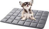 Waterdichte hondenmat zacht kattenkussen 75x50cm matras wasbaar warm huisdier fleece pad mat, rookgrijs.
