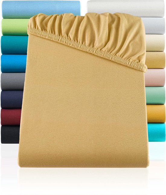 drap-housse, 100% coton, drap-housse en Cotton doux et confortable_ 200 x 220 cm
