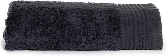 The One Towelling Deluxe handdoek - 60 x 110 cm - Badlaken - Hoge vochtopname - Met ophanglus - 550 gr/m² - 100% Gekamd katoen - Antraciet