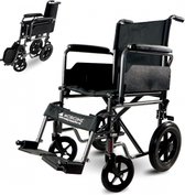 Mobiclinic S230 - Rolstoel Voor Volwassenen - Opvouwbare Rolstoel - Transportrolstoel - Zitting 43 cm - Opklapbaar - Orthopedisch - Voetsteunen - Armleuningen - Kleur Zwart