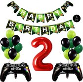 Snoes Mega Game Gamers Helium Verjaardags Ballonnen Feestdecoratie Red Cijfer Ballon nr 2