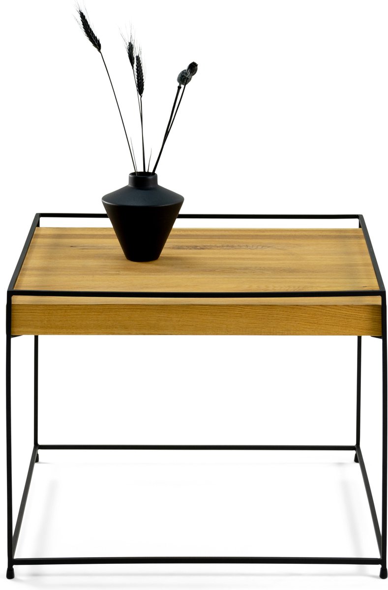 Torna Design THIN WOOD 60 Salontafel - Zwart / Eiken Naturel