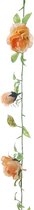 Louis Maes kunstplant bloemenslinger Rozen - zalmroze/groen - 225 cm - kunstbloemen