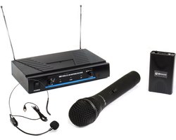 Qtx VHN2 draadloos hand + headset microfoon VHF 174.1 + 175.0MHz
