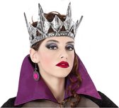 Couronne de costume d'Halloween/d'horreur - reine/princesse noire - plastique - femmes/filles