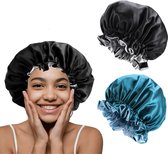 Beyeza Bonnet Satijnen Slaapmuts - 2 stuks - Haarnetjes - Haarverzorging - Satijn - Verstelbaar