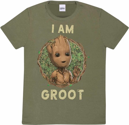 Foto: Marvel baby groot shirt i am groot groen m