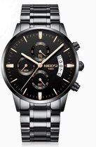 NIBOSI - Heren - Horloge - 42 mm - Grijs