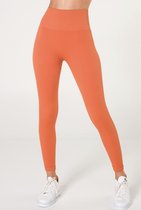 Lucas&Olivia- Sport Leggings Femme- Pantalon Sport Femme- Yoga- Pilates- Course à pied- Marche- Fitness- Taille Haute- Orange Marron Taille S