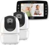 B-care Babyfoon met 2 Camera's - 4,3 Inch Scherm - Split screen - Zonder Wifi en App - Baby Monitor - Baby Camera - Voor 2 Kinderen