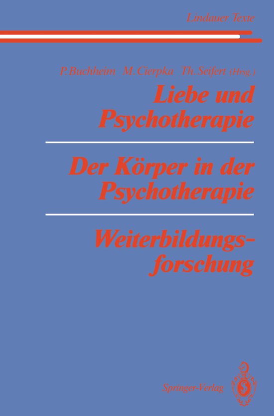 Liebe und Psychotherapie Der Körper in der Psychotherapie W ... - cover
