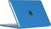 Mobigear Coque brillante adaptée pour Apple MacBook Air 15 pouces A2941 (2023) Cover Hardshell MacBook Case - Bleu foncé