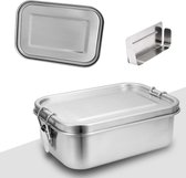 1200ml Lunchbox RVS Take a Break Broodtrommel - incl. divider - Roestvrij Staal - Brooddoos met Losse Compartimenten - Bento Box -lunchbox thermische container