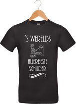 Mijncadeautje T-shirt - 's Werelds beste Schilder - - unisex - Zwart (maat L)
