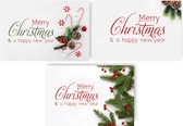 LMWK025 - Cartes de Noël - Set de cartes de Noël avec enveloppe - Set de cartes avec enveloppe - Cartes de Noël Blanco - Cartes de Noël avec enveloppes - Jeux de cartes de Noël - Cartes du Nouvel An - 12 cartes de Noël avec enveloppes