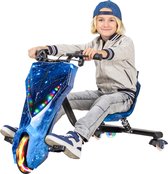 Play-on - Elektrische Drift Trike - Galaxy Blauw - incl. Bluetooth speakers, LED-Verlichting - 15/20KM/H - DriftTrike -