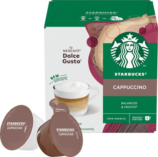 Starbucks by Dolce Gusto Cappuccino capsules - 36 koffiecups voor 18 koppen koffie