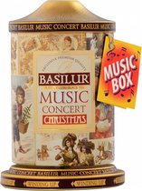 BASILUR Music Concert Christmas - Thee noir en feuilles de Ceylan, boîte avec boîte à musique, thé de Noël 100 g