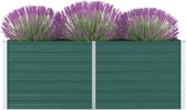 The Living Store Verhoogd Tuinbed - Gegalvaniseerd Staal - 160x80x45 cm - Groene Afwerking