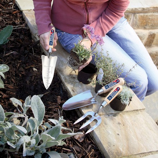 Spear & Jackson plant set RVS gepolijst 3 delig - tuingereedschap set - cadeau voor vrouw - cadeau voor man- 3 delige - Tuinierset - Tuinsetje - Gereedschap voor Tuin - tuinschepje - 10JAAR GARANTIE van Spear & Jackson — afbeelding 2