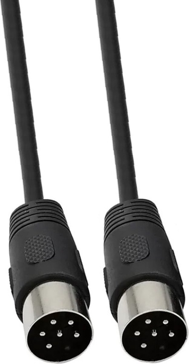 DIN 6-pins audio video kabel / zwart - 1,5 meter