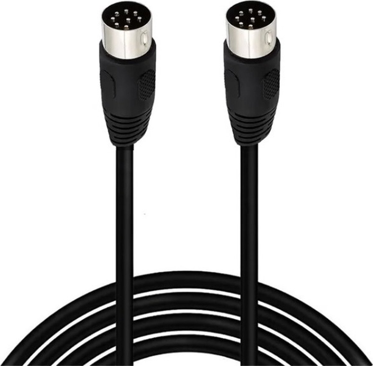 DIN 8-pins luidspreker kabel / zwart - 3 meter