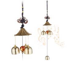 windgong - set van 2 - windorgel - feng shui - metaal - buiten