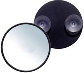 Beauty Essentials spiegel met zuignap - 10x vergrotend - zwart - zakspiegel - make-up spiegeltje