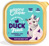 16x Edgard & Cooper Feestelijk Kattenvoer Pate Adult Eend 85 gr