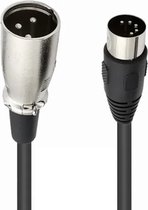 Câble DIN 5 broches (m) - XLR (m) / noir - 1,5 mètres