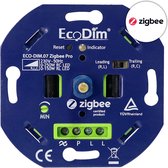 EcoDim Zigbee led dimmer, ECO-DIM.07 Zigbee Pro, druk/draai, inbouw, Touchlink, 0-250W LED, voor alle afdekmaterialen