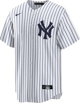 NIKE MLB New York Yankees Official Replica Home Korte Mouwen V-Hals T-Shirt Heren - White / Navy - M