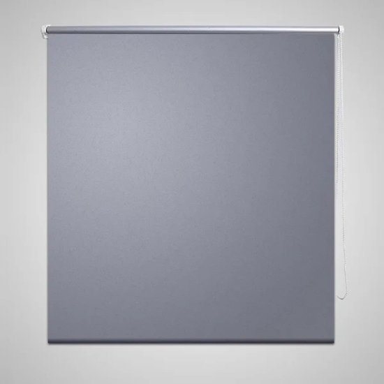 The Living Store Verduisterende Rolgordijnen - Grijs 100x175cm - Zilverkleurige reflecterende achterkant