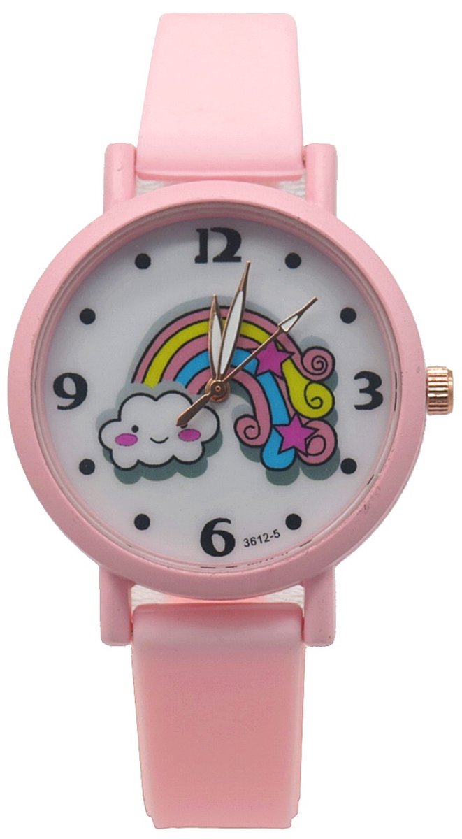 Horloge voor Kinderen - Regenboog - Kast 34 mm - Roze
