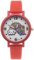 Horloge voor Kinderen - Regenboog - Kast 34 mm - Rood