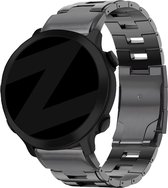 Bandz titanium schakel band geschikt voor Garmin Fenix 5 (Plus) / 6 (Pro) / 7 (Pro - Sapphire - Solar) / Forerunner 745 / 935 / 945 / 955 / 965 / Quatix 5-6-7 - Hoogwaardig titanium smartwatch bandje - Inclusief horloge inkorter - grafiet