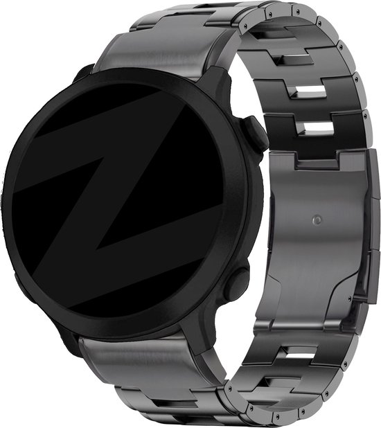 Bandz titanium schakel band geschikt voor Garmin Fenix 5 Plus