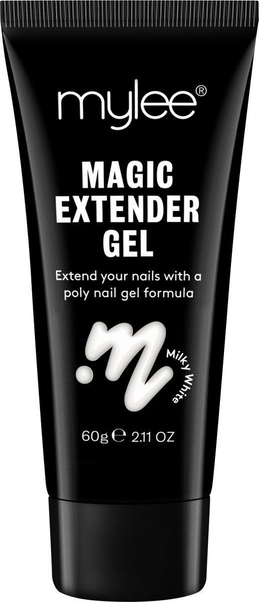 Mylee Magic Extender Gel 60g [Milky White] – Long Lasting Wear, Natuurlijke Look, Nagel Verlenging Gel, voor Beginners & Salon Professionals, Acryl nagel verdikkende builder gel, Nail Art