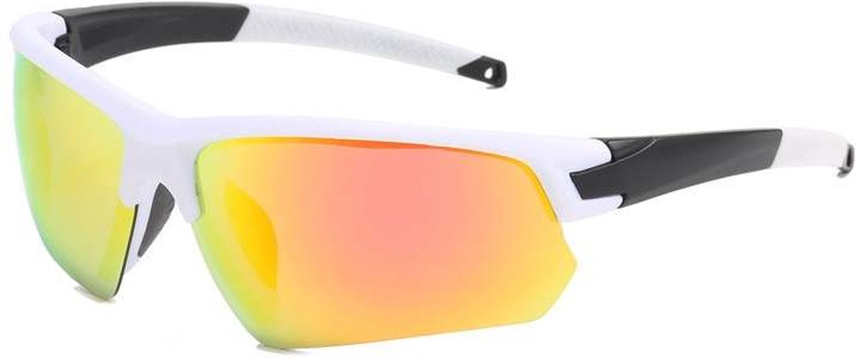 Hikr® Sportbril - Fietsbril heren - Half frame zonnebril - Gepolariseerd - Wintersport & Sport zonnebril - Sportief - Outdoor - Wielrennen & Fietsen - Hiking & Wandelen