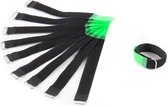MUSIC STORE kabel klitteband groen 20cm, 10er Set - Kabelbinding